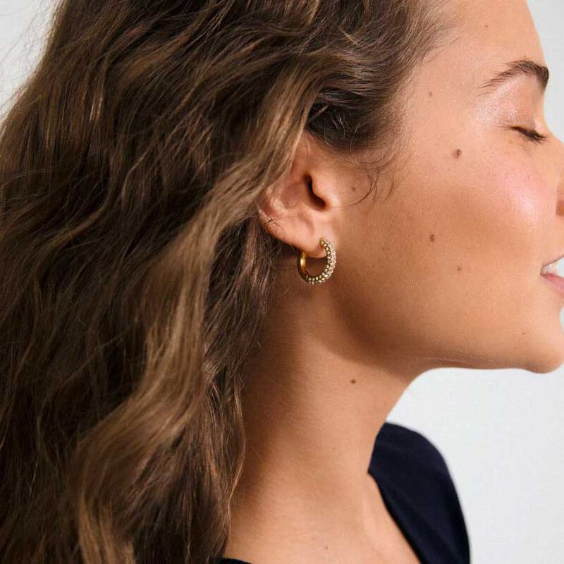 Pilgrim Tatum Recycled Crystal Earrings - Gold Plated image number 1